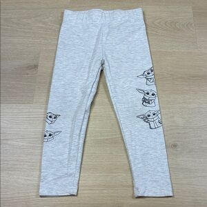 Star Wars Pale Grey Baby Yoda Grogu The Mandalorian Leggings 5T